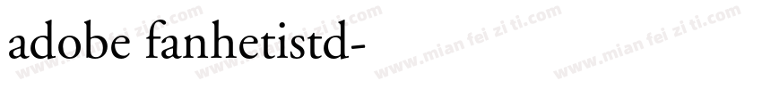 adobe fanhetistd字体转换